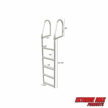 Extreme Max Extreme Max 3005.4174 Fixed Dock Ladder - 5-Step 3005.4174
